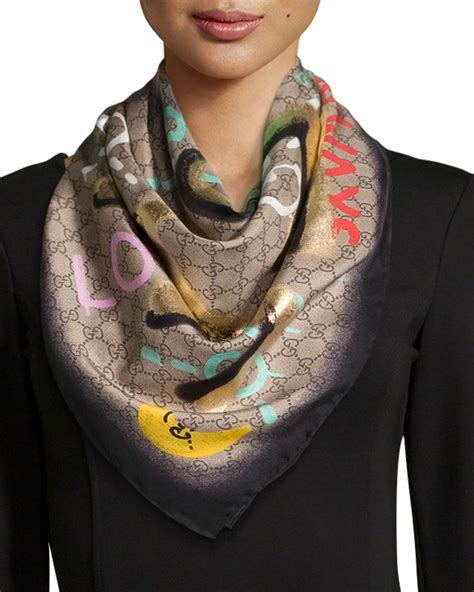 how wear gucci square scarf|Gucci scarf women price.